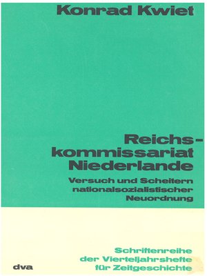 cover image of Reichskommissariat Niederlande
